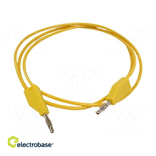Test lead | 30VAC | 3A | banana plug 4mm,both sides | Len: 1m | yellow