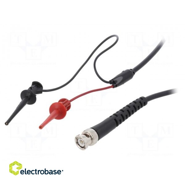 Test lead | 5A | BNC plug,aligator clip x2 | Urated: 300V | black-red