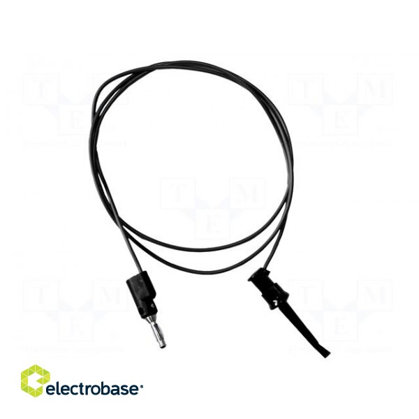 Test lead | 5A | clip-on hook probe,banana plug 4mm | Len: 0.6m