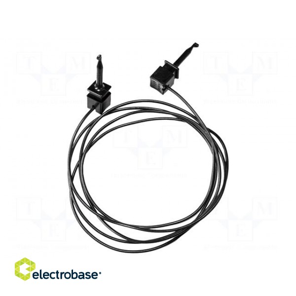 Test lead | 5A | clip-on hook probe,both sides | Urated: 300V | black