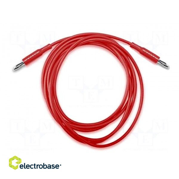 Test lead | 6.5A | banana plug 4mm,both sides | non-insulated | red