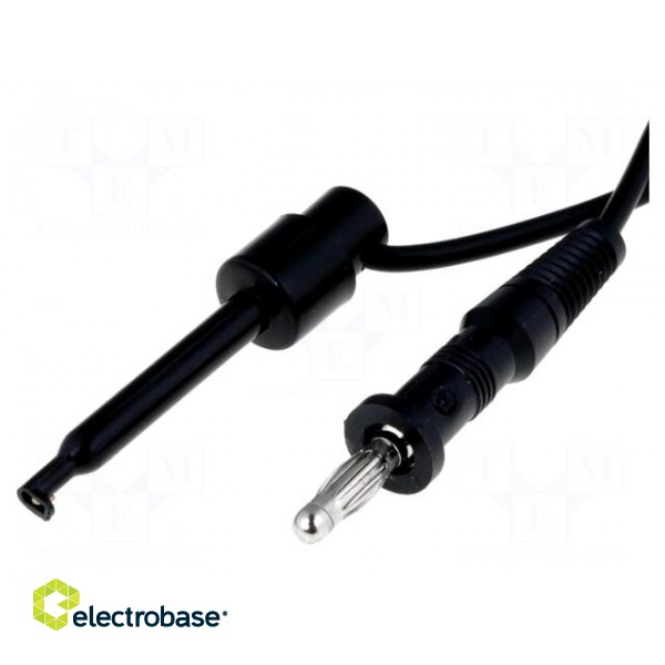 Test lead | 60VDC | 10A | clip-on hook probe x2,banana plug 4mm x2