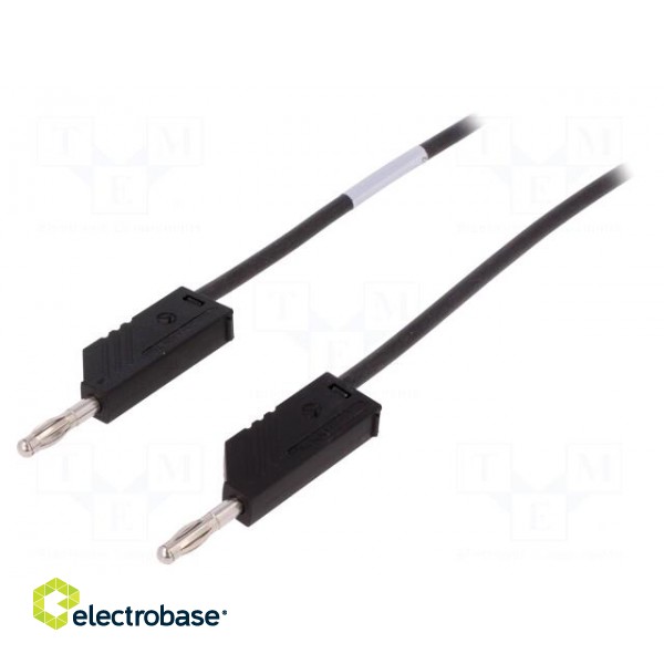 Test lead | 60VDC | 16A | with 4mm axial socket | Len: 0.5m | black