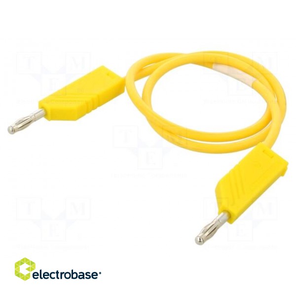 Test lead | 60VDC | 16A | with 4mm axial socket | Len: 0.5m | yellow