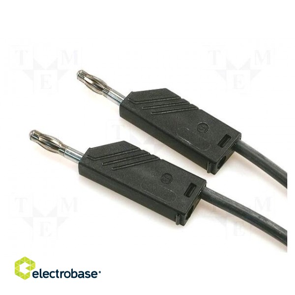 Test lead | 60VDC | 16A | with 4mm axial socket | Len: 2m | black