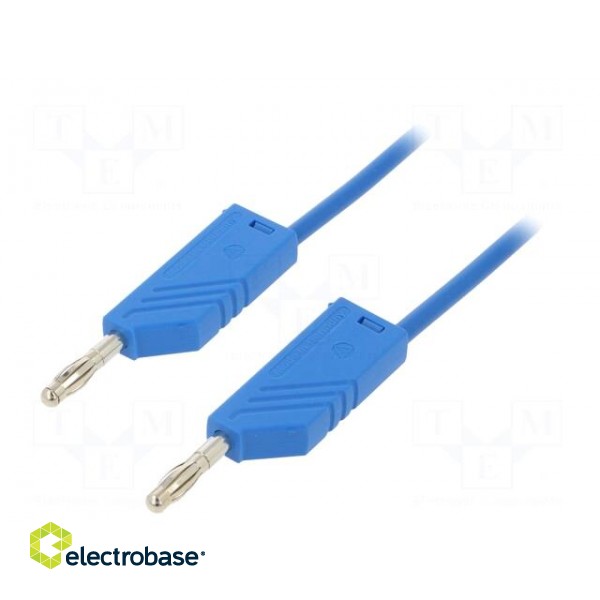 Test lead | 60VDC | 16A | with 4mm axial socket | Len: 1m | blue