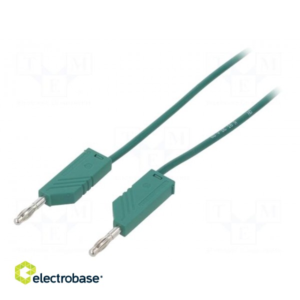 Test lead | 60VDC | 16A | with 4mm axial socket | Len: 1m | green