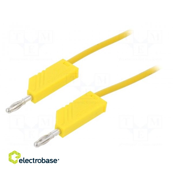 Test lead | 60VDC | 16A | with 4mm axial socket | Len: 1m | yellow