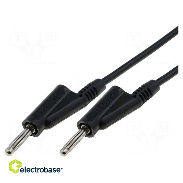 Test lead | 60VDC | 20A | banana plug 4mm,both sides | Len: 1m | black