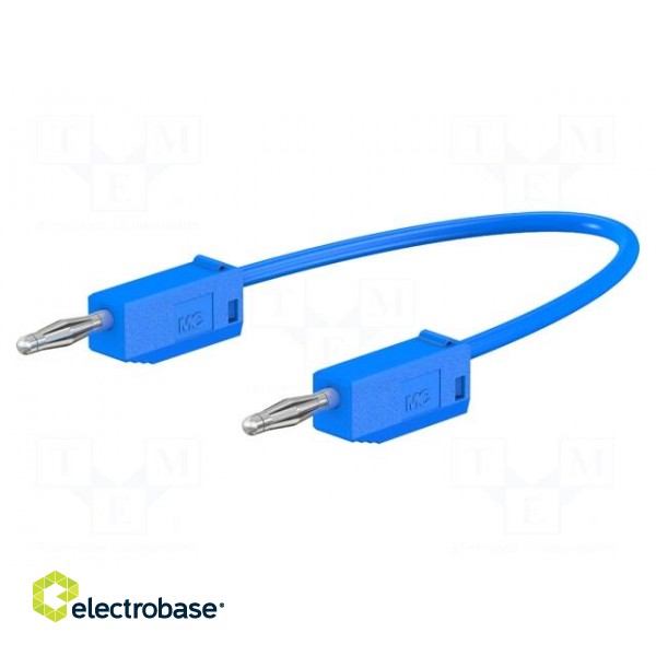 Test lead | 60VDC | 30VAC | 10A | banana plug 2mm,both sides | blue