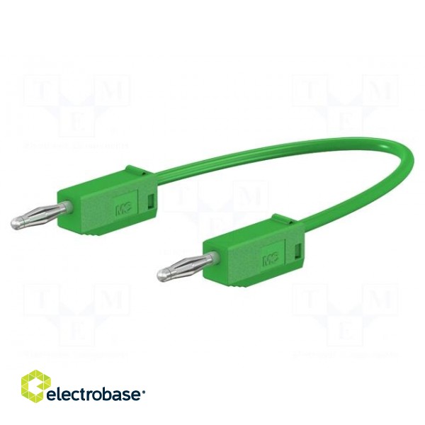 Test lead | 60VDC | 30VAC | 10A | banana plug 2mm,both sides | green