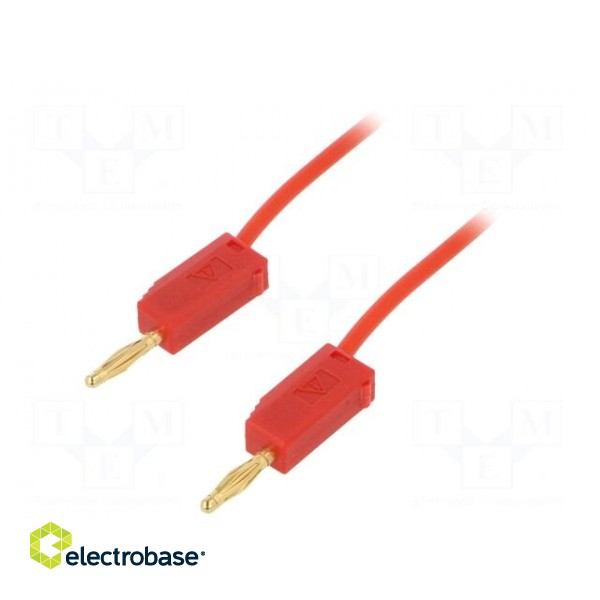 Test lead | 60VDC | 30VAC | 10A | banana plug 2mm,both sides | red