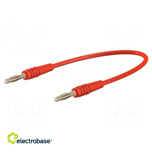 Test lead | 60VDC | 30VAC | 10A | banana plug 2mm,both sides | red