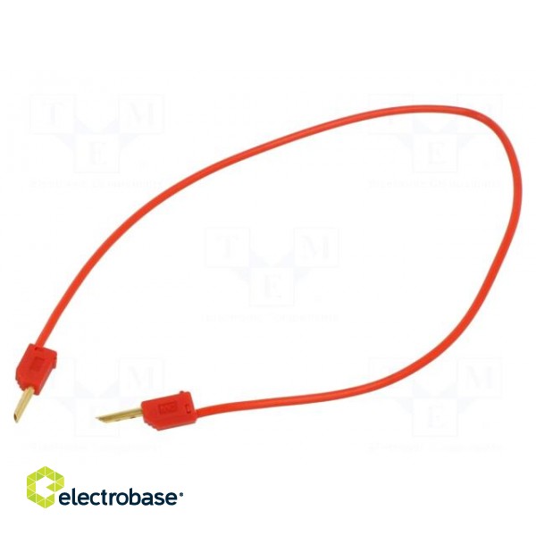 Test lead | 60VDC | 30VAC | 10A | non-insulated | Len: 0.3m | red