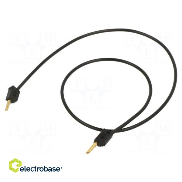 Test lead | 60VDC | 30VAC | 10A | non-insulated | Len: 0.45m | black