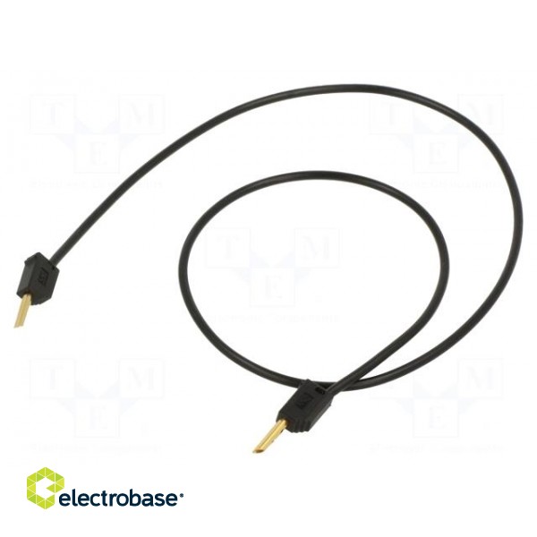 Test lead | 60VDC | 30VAC | 10A | non-insulated | Len: 0.6m | black