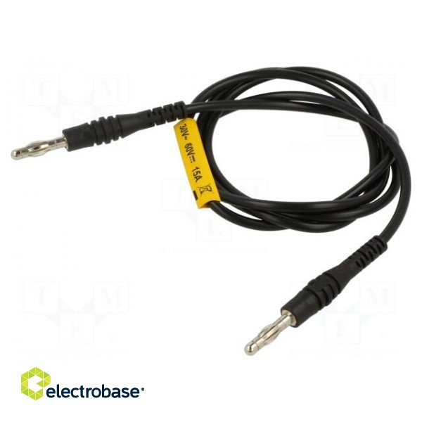 Test lead | 60VDC | 30VAC | 15A | banana plug 4mm,both sides | Len: 1m