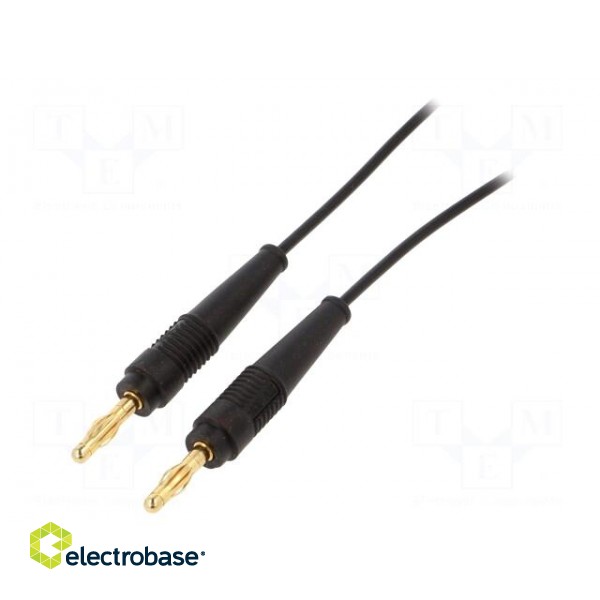 Test lead | 60VDC | 30VAC | 19A | banana plug 4mm,both sides | black