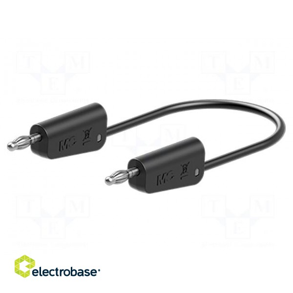 Test lead | 60VDC | 30VAC | 19A | banana plug 4mm,both sides | black