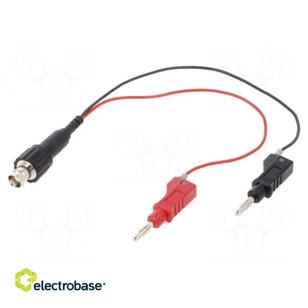 Test lead | 60VDC | 30VAC | 3A | BNC socket,banana plug 4mm x2 image 1