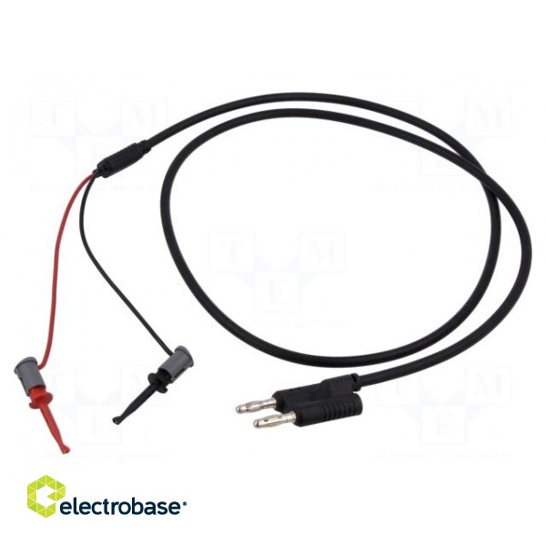 Test lead | 60VDC | 30VAC | 3A | with 4mm axial socket | Len: 1m | black image 1