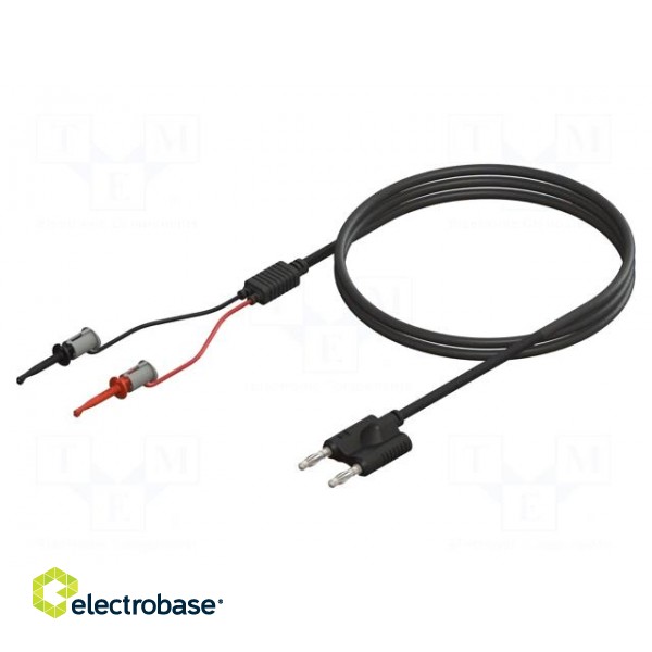 Test lead | 60VDC | 30VAC | 3A | with 4mm axial socket | Len: 1m | black image 2