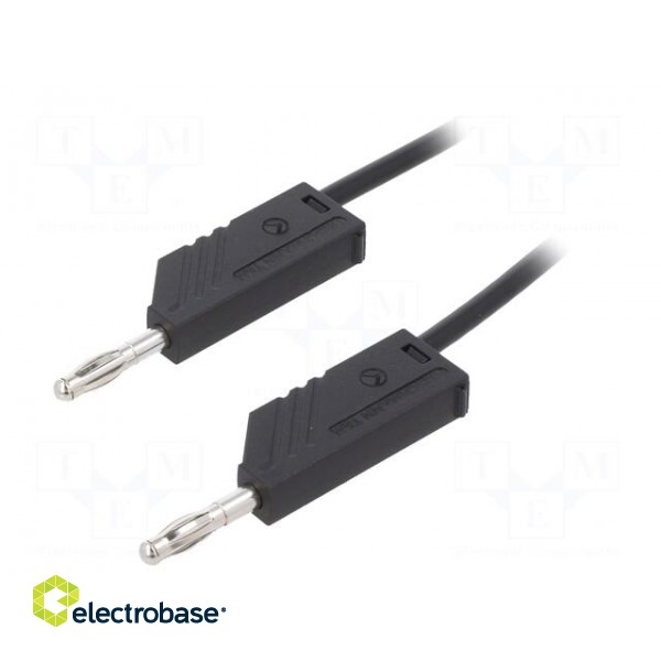 Test lead | 60VDC | 32A | with 4mm axial socket | Len: 0.5m | black
