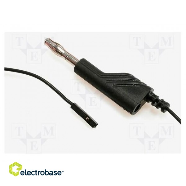 Test lead | 60VDC | 3A | with 4mm axial socket | Len: 1m | black
