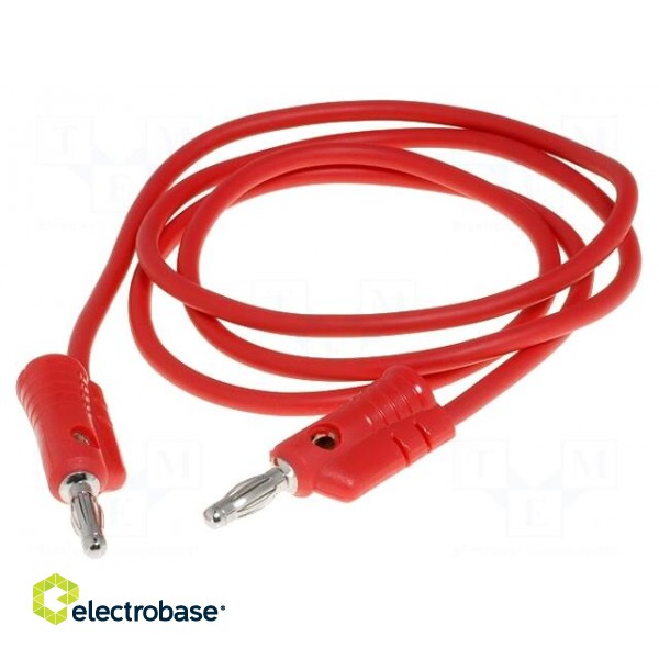 Test lead | 60VDC | 4mm banana plug-4mm banana plug | Len: 0.9m | red