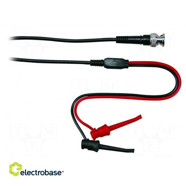 Test lead | 33VAC,60VDC | 6A | BNC plug,clip-on hook probe x2