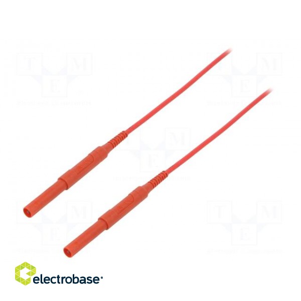 Test lead | 6kVDC | 6kVAC | 16A | banana plug 4mm,both sides | red