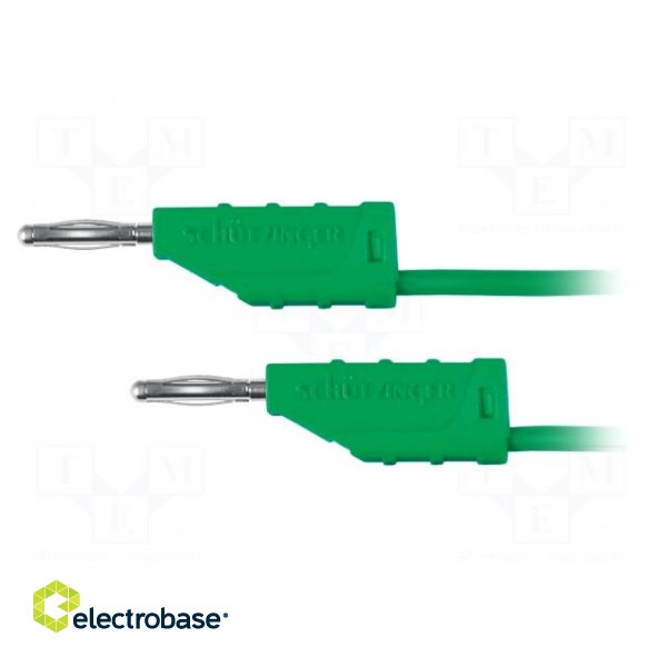 Test lead | 70VDC | 33VAC | 10A | banana plug 2mm,both sides | green