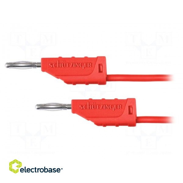 Test lead | 70VDC | 33VAC | 10A | banana plug 2mm,both sides | red