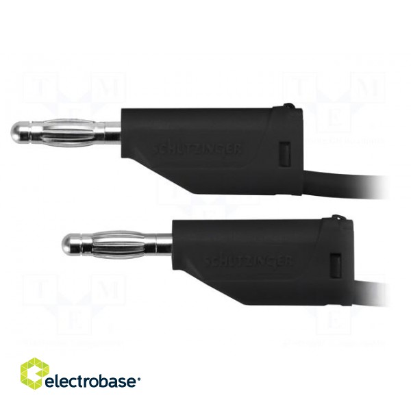 Test lead | 70VDC | 33VAC | 16A | banana plug 4mm,both sides | black