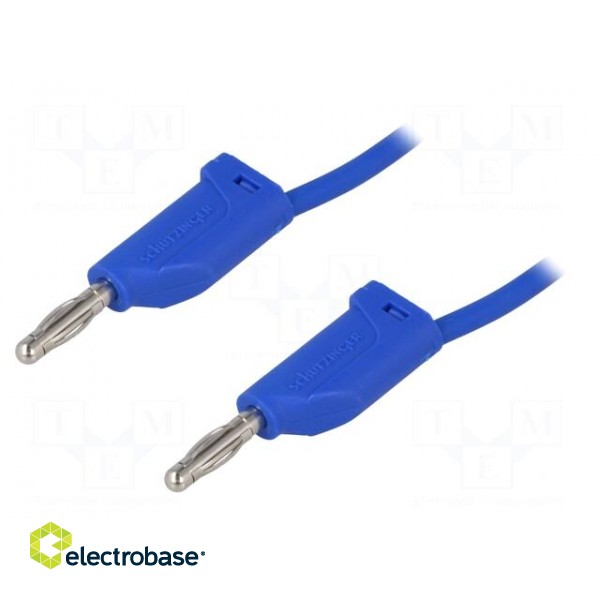 Test lead | 70VDC | 33VAC | 16A | banana plug 4mm,both sides | blue