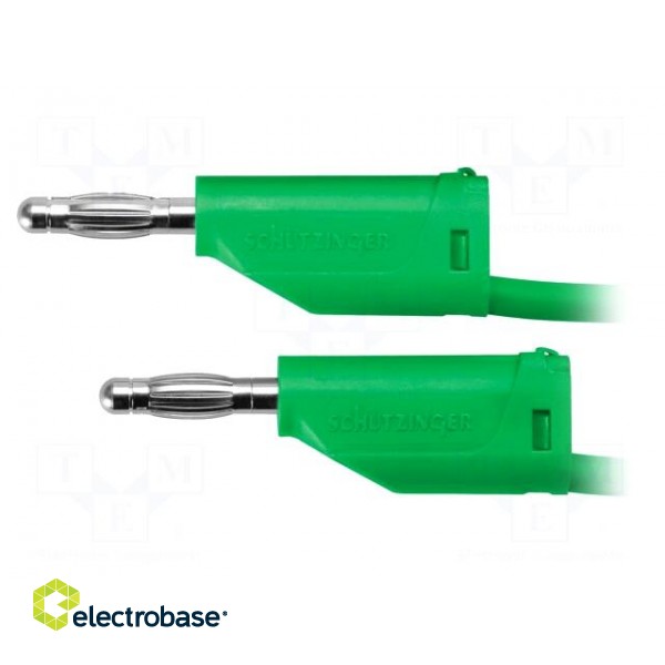 Test lead | 70VDC | 33VAC | 16A | banana plug 4mm,both sides | green