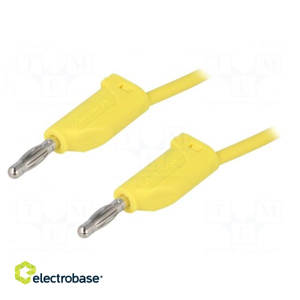 Test lead | 70VDC | 33VAC | 16A | banana plug 4mm,both sides | yellow