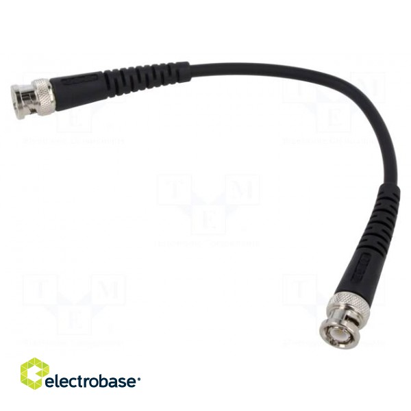 Test lead | BNC plug,both sides | Len: 0.25m | black | Z: 50Ω image 1