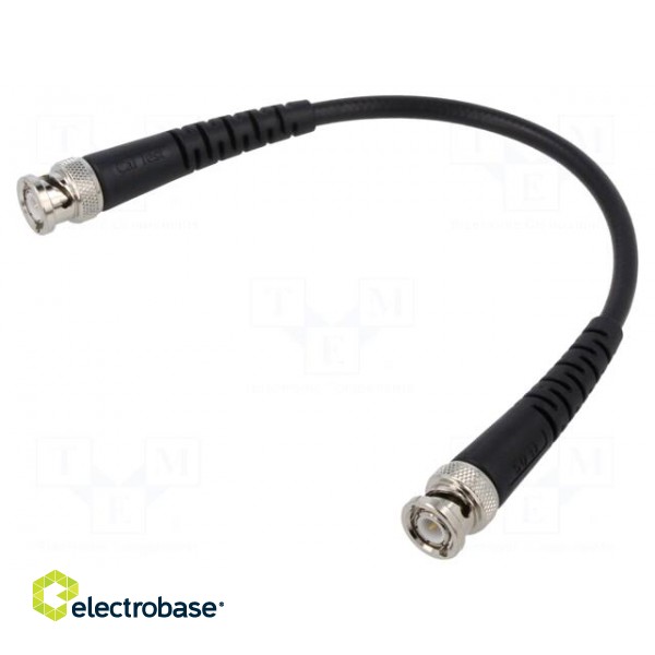 Test lead | BNC plug,both sides | Len: 0.25m | black | Z: 50Ω | RG223/U image 1