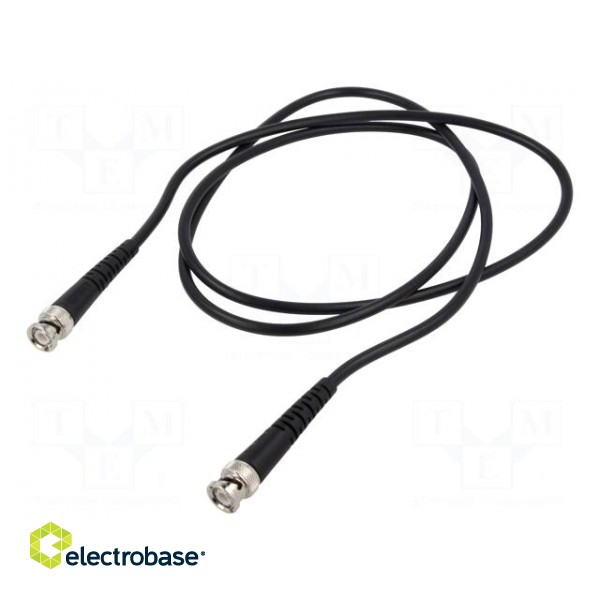 Test lead | BNC plug,both sides | Len: 1.5m | black | Z: 50Ω | RG223/U image 1