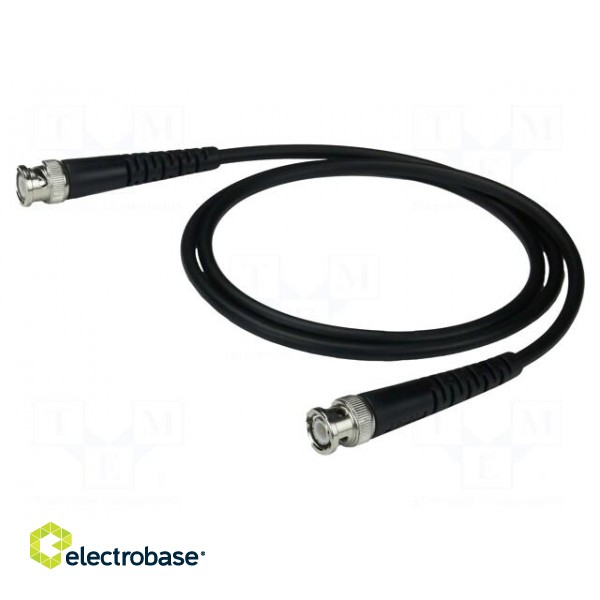 Test lead | BNC plug,both sides | Len: 0.25m | black | Z: 50Ω | RG223/U фото 2
