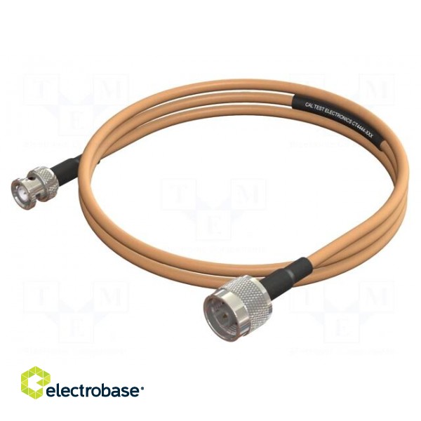Test lead | BNC plug,plug type N male | Len: 0.6m | brown-beige image 2