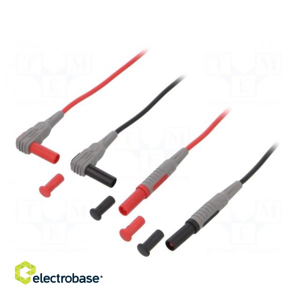 Test leads | Inom: 10A | Len: 1m | red and black