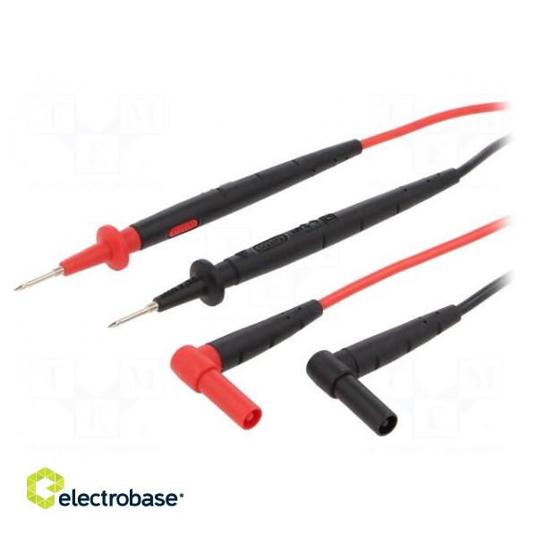 Set of test leads | angular banana plug 4mm-test probe tip 2mm