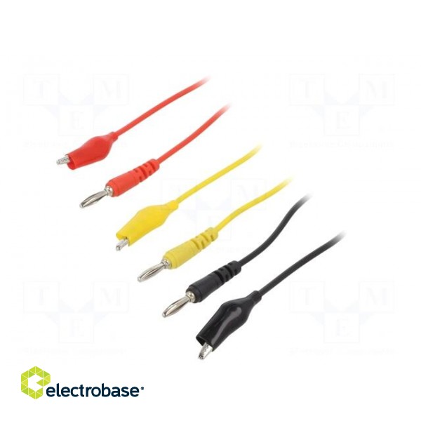 Test leads | Umax: 30V | Imax: 2A | Len: 0.9m | non-insulated