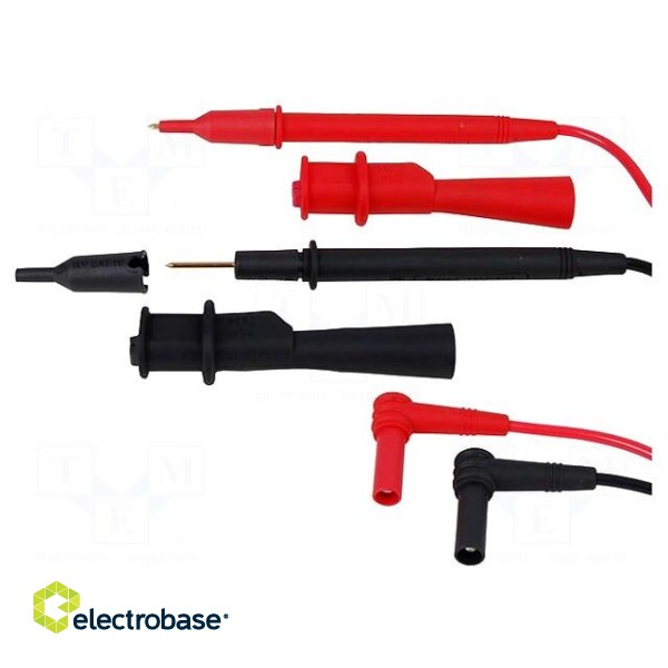 Set of test leads | Urated: 1kV | Inom: 10A | red and black