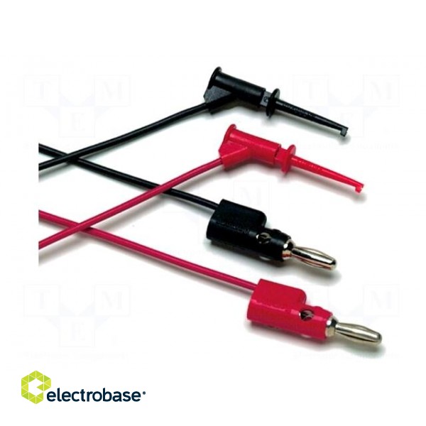 Set of test leads | Urated: 30V | Inom: 15A | Len: 0.9m | 2x test lead