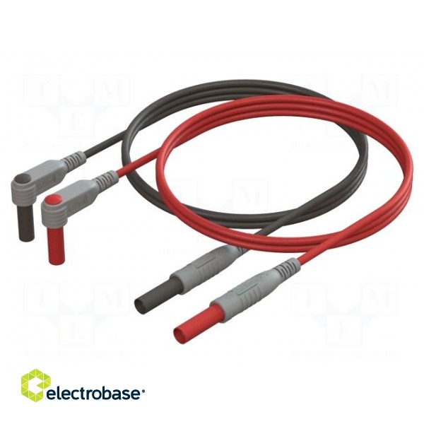 Test leads | Inom: 10A | Len: 1.5m | insulated | black,red | -20÷80°C image 2