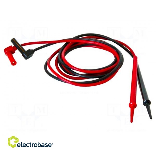 Test leads | Urated: 600V | Inom: 20A | Len: 1.2m | insulated | black,red