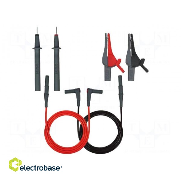 Test leads | Wire insul.mat: PVC | red and black | 4mm